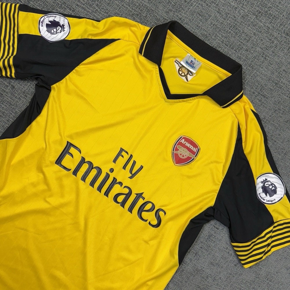 Champions Premier League Arsenal Away Soccer Jersey Yellow Kit Men's Medium‎